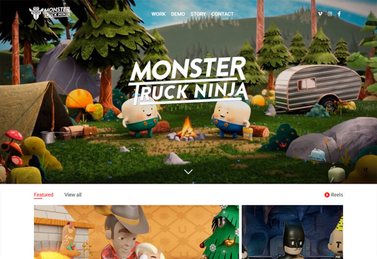 Sitio web Monster Truck Ninja